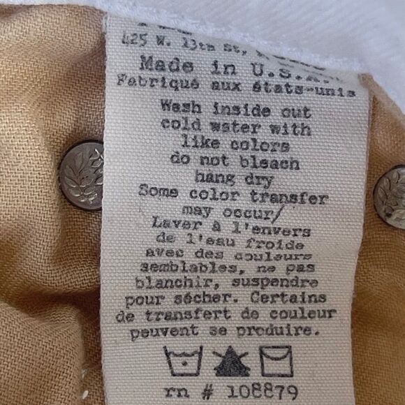 Rag & Bone Bright White Skinny Mid Rise Jeans Sz 24 - Picture 9 of 9